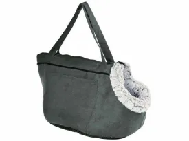 SNAKE SUEDE BAG - L SNAKE (WHITE WITH BLACK), 45 X 50 CM