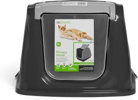 So Phresh Flip Top Cat Litter Box Hood Grey X-Large 22.7" L X 17.3" W X 11.9" H