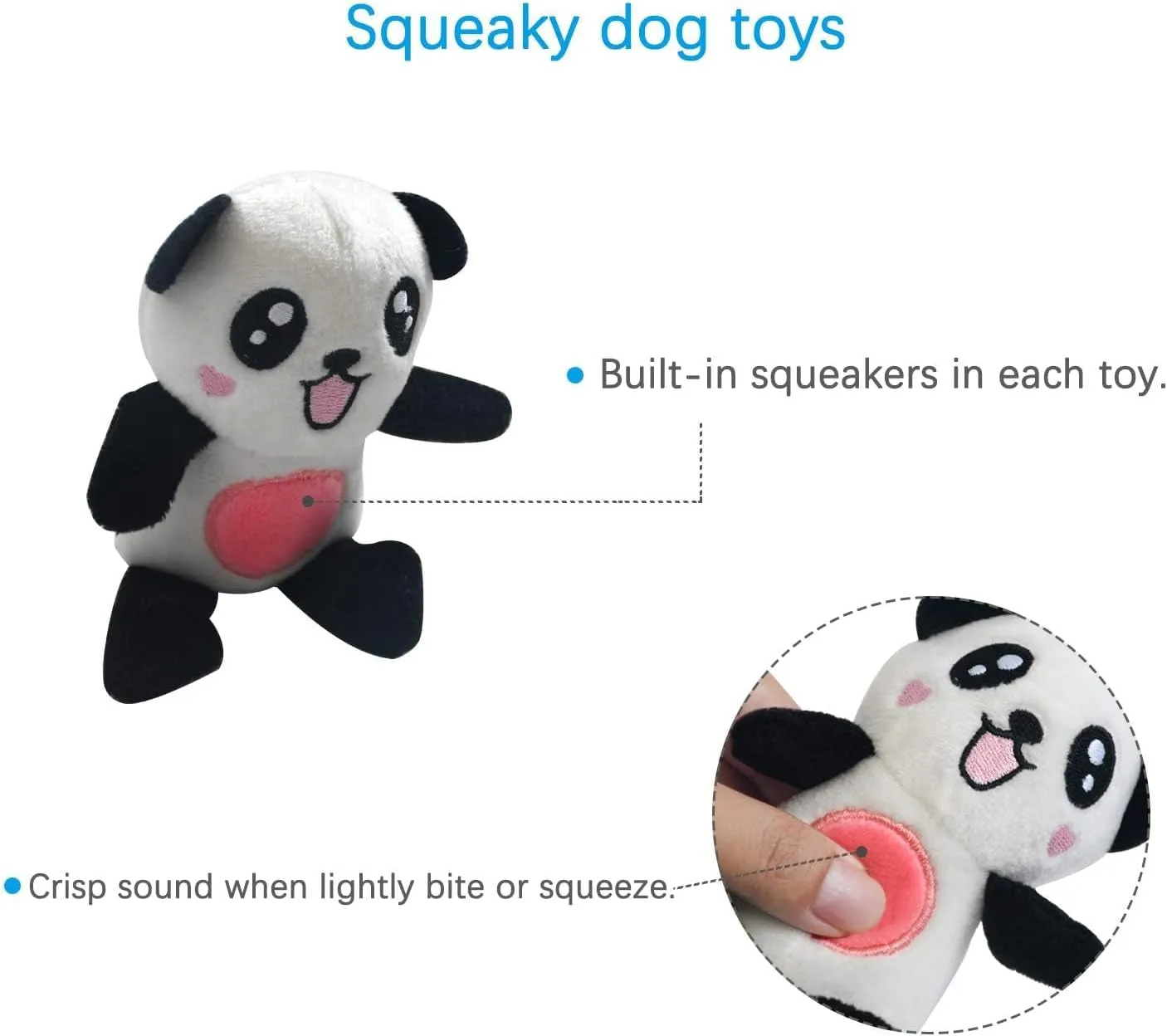 Squeaky Plush Dog Toy Pack for Puppy, Small Stuffed Puppy Chew Toys 12 Dog Toys Bulk with Squeakers, Cute Soft Pet Toy for Small Medium Size Dogs