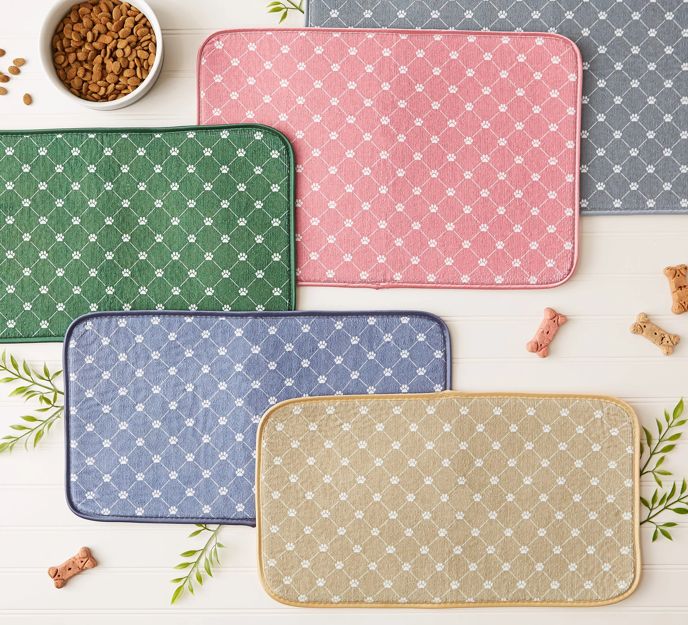 Taupe Printed Trellis Paw Pet Mat Small