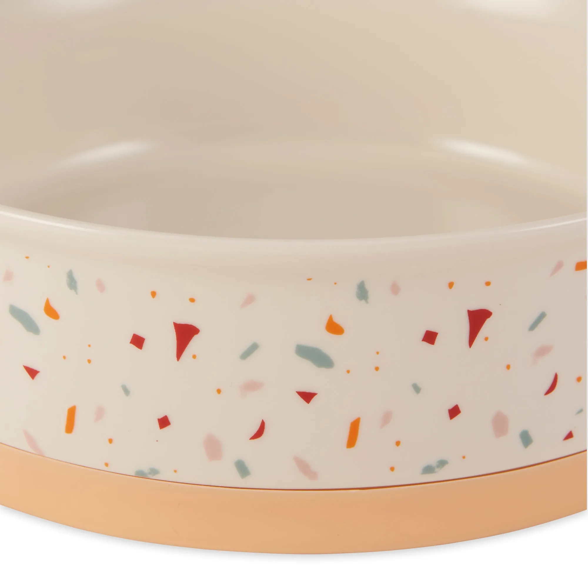 Terrazzo Pet Bowl Set of 2, Large 3.75 C. Capacity