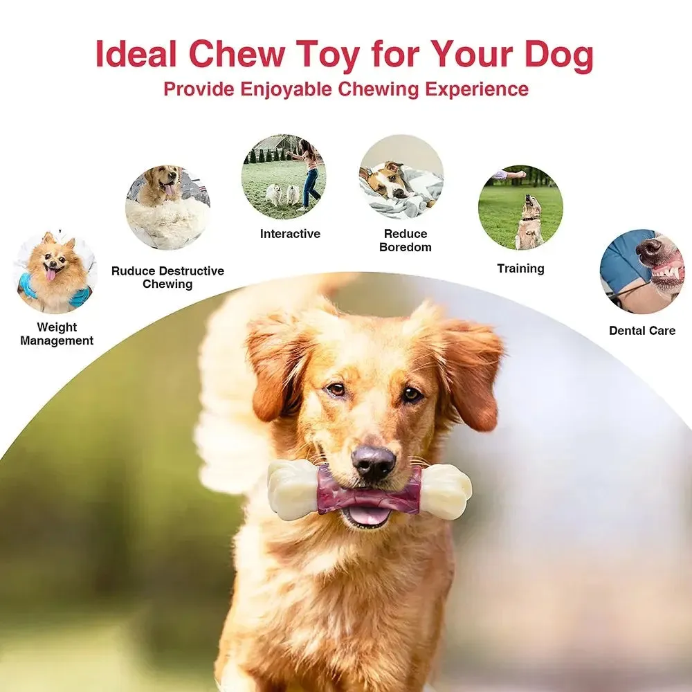tough chewer Dog Toys for Aggressive Chewers, Dog Toys for Large Dogs, Tough Dog Bone Chew Toys for Medium/ Large Dogs, Toothbrush Dog Toys for Aggressive Chewers Large Breed