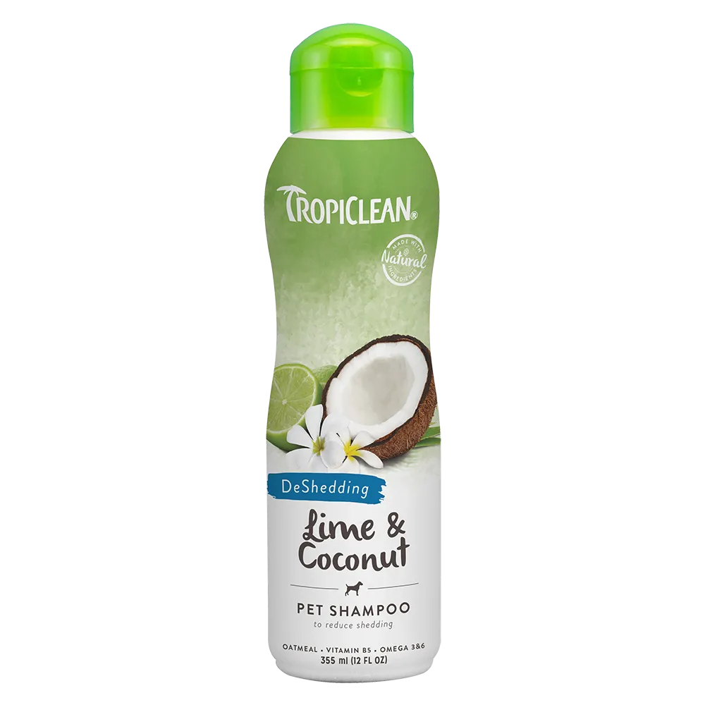 Tropiclean DeShedding Lime & Coconut Pet Shampoo 12oz