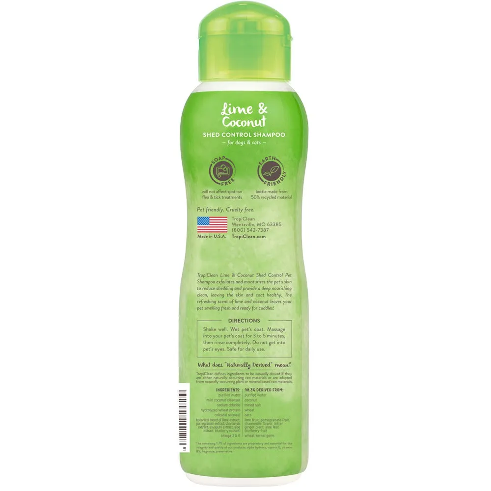 TropiClean Lime & Coconut Shed Control Shampoo 355mL