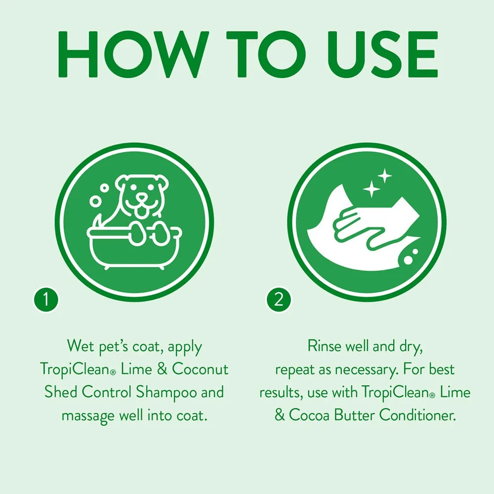 TropiClean Lime & Coconut Shed Control Shampoo 355mL