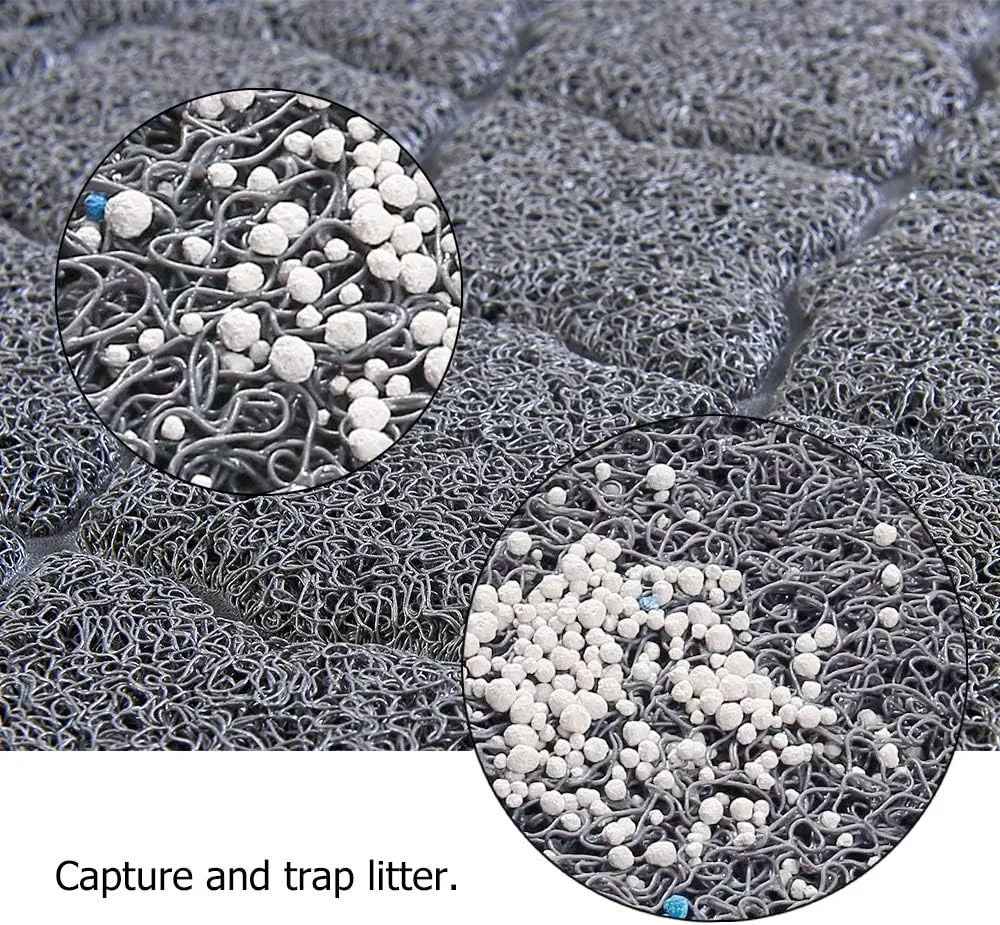 unipaws Cat Litter Trapping Mat, Litter Box Scatter Control Pad, Litter Free Floors and Urine Waterproof, Gentle on Paws, No Phthalate