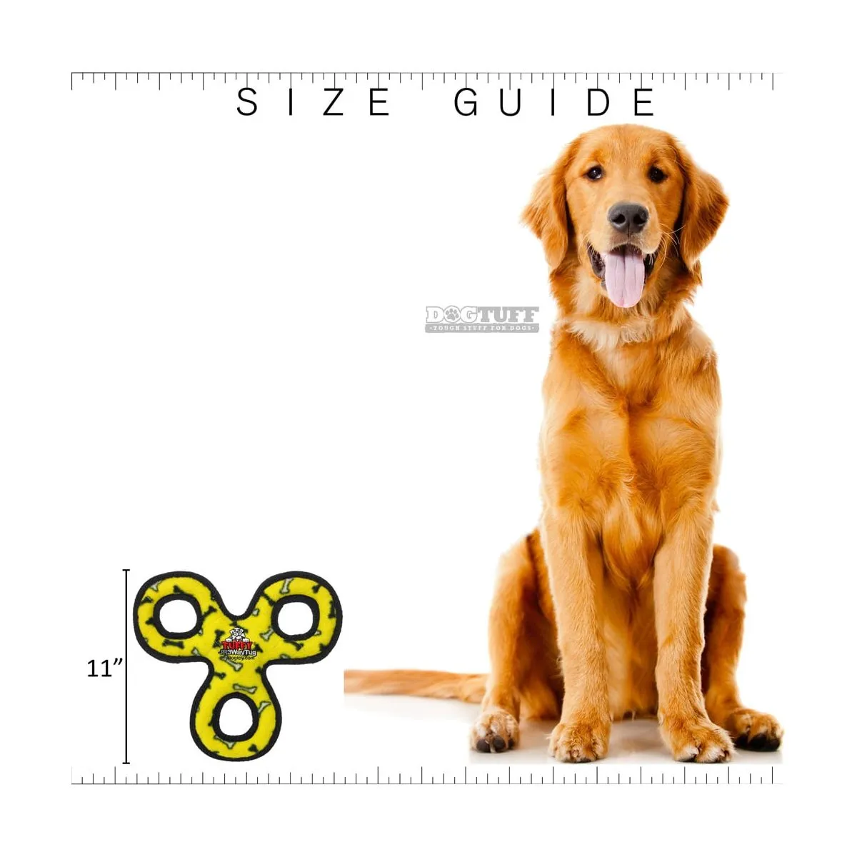 VIP Tuffys Jr 3-Way Tug Dog Toy