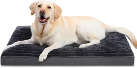 Vonabem Extra Large Dog Bed Washable with Removable Cover Waterproof, Dog Crate Bed for XL XLarge Dogs, Fluffy Flannel Pet beds Anti-Slip Kennel Pad 42 inch 41 * 27 inch
