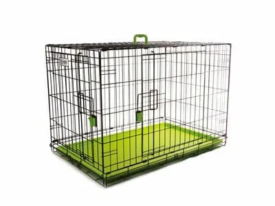 VOYAGER WIRE CRATE - 2 DOORS L,  GREEN