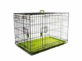 VOYAGER WIRE CRATE - 2 DOORS L,  GREEN
