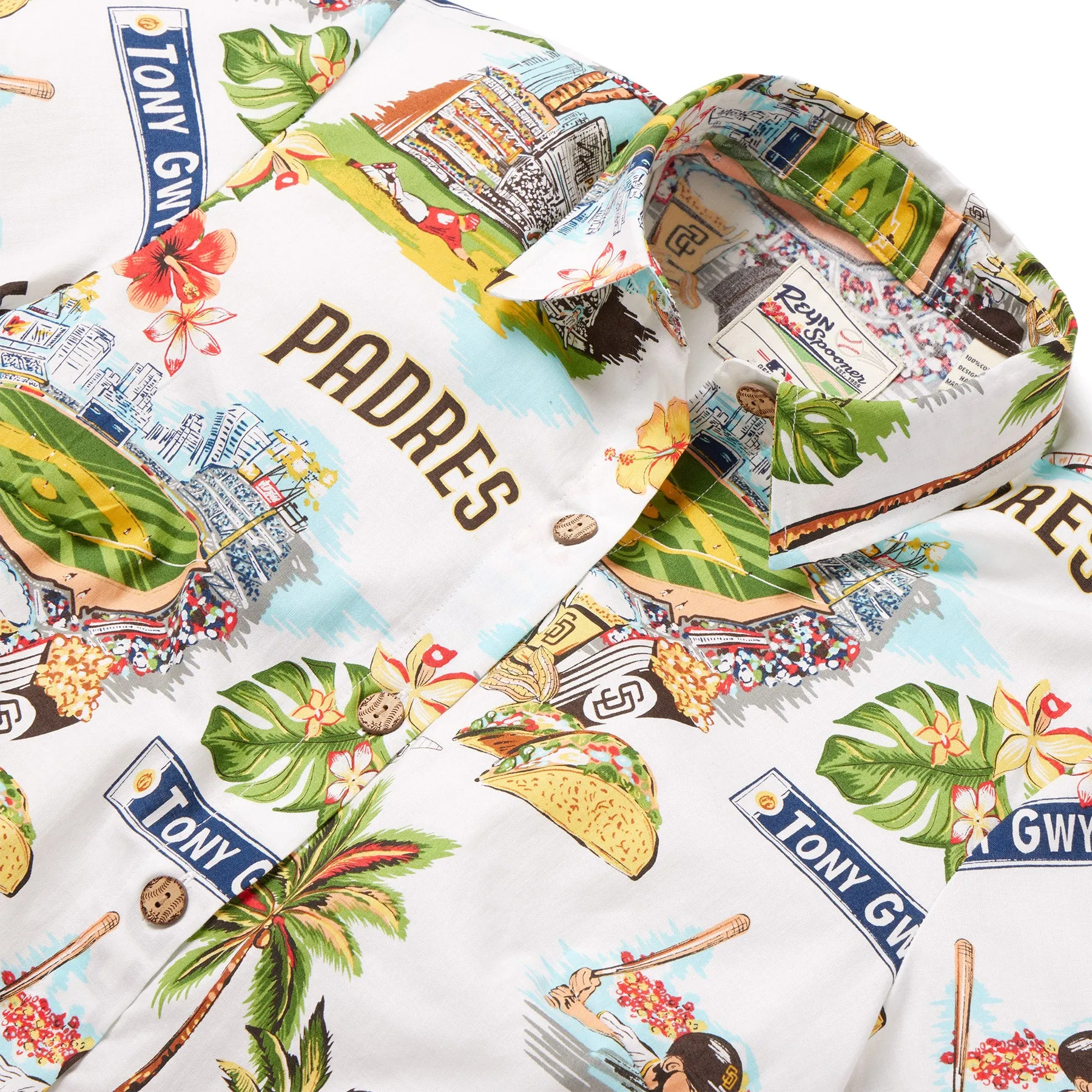 WOMEN'S SAN DIEGO PADRES SCENIC BUTTON FRONT / 100% Cotton