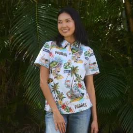WOMEN'S SAN DIEGO PADRES SCENIC BUTTON FRONT / 100% Cotton