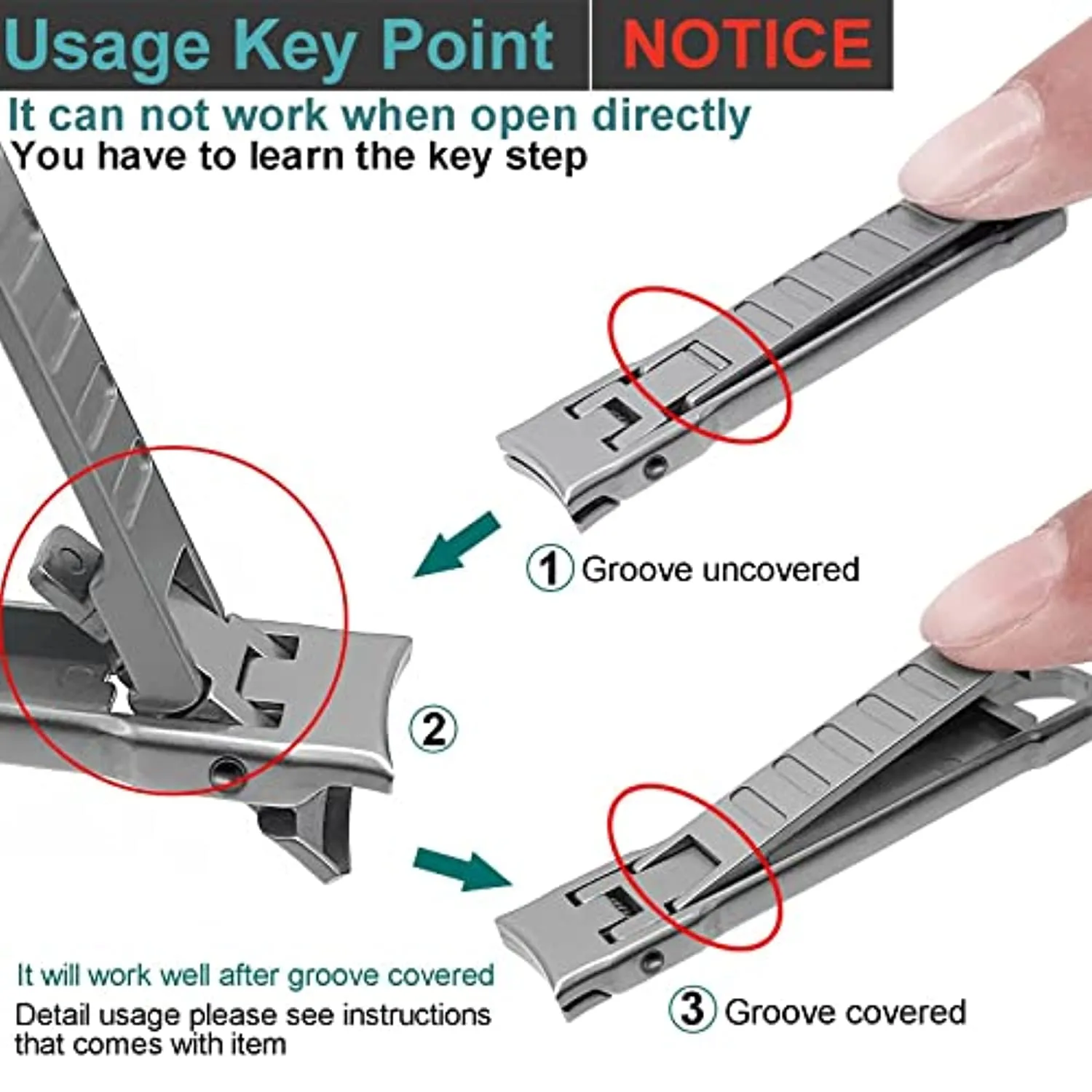 XGIZMOO Nail Clippers for Natural Finger Nails Ultra Thin Mini Travel Portable Folding Wide Jaw Cutter with Glass Nail File Curved Trimmer for Fingernail Toenail (X021DB-S)
