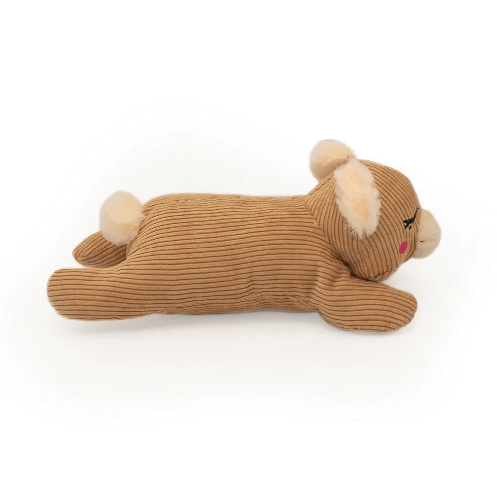 ZippyPaws Snooziez with Shhhqueaker Bear Dog Toy